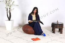 Load image into Gallery viewer, Caramel Tan Ottoman Pouf