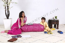 Load image into Gallery viewer, Leather Ottoman Tan Pouf