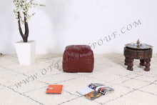 Load image into Gallery viewer, Brownish Leather Pouf