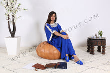 Load image into Gallery viewer, Hand Stitched Leather Ottoman Tan Pouf