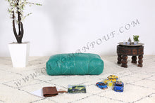 Load image into Gallery viewer, Purple Handmade Leather Ottoman Pouf