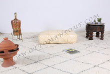 Load image into Gallery viewer, Handmade Leather Ottoman Purple Pouf