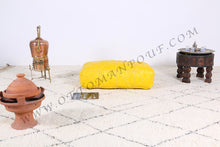 Load image into Gallery viewer, Happy Yellow Ottoman Pouf