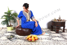 Load image into Gallery viewer, Brownish Leather Pouf