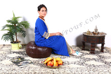 Load image into Gallery viewer, Brownish Leather Pouf