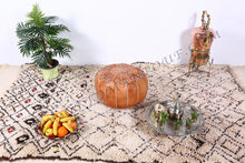 Load image into Gallery viewer, Hand Stitched Leather Ottoman Tan Pouf