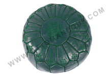 Load image into Gallery viewer, Leather Ottoman in Green