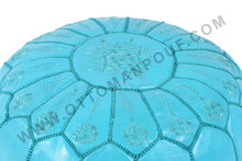 Load image into Gallery viewer, Blue Ottoman Blue Pouf