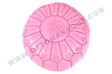Load image into Gallery viewer, Pink Leather Pouf from New York