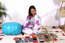 Load image into Gallery viewer, Blue Ottoman Blue Pouf