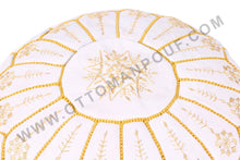 Load image into Gallery viewer, Wedding Gift Gold Ottoman Pouf
