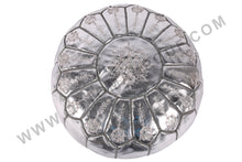 Load image into Gallery viewer, Wedding Gift Silver Ottoman Pouf