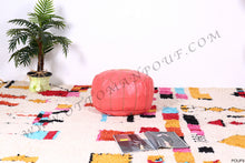 Load image into Gallery viewer, Brownish Leather Pouf